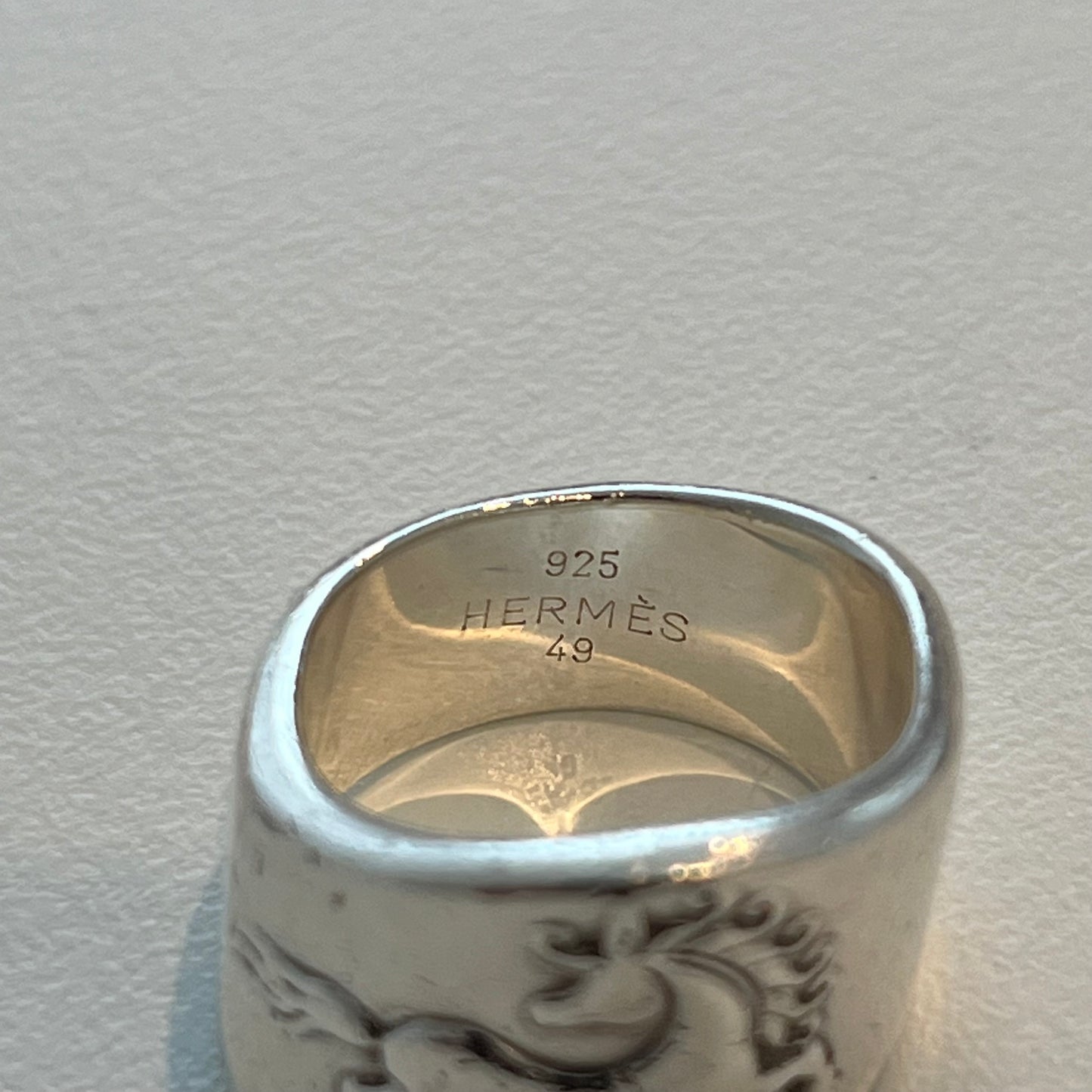 90-00s Hermès Horse ring vintage 925