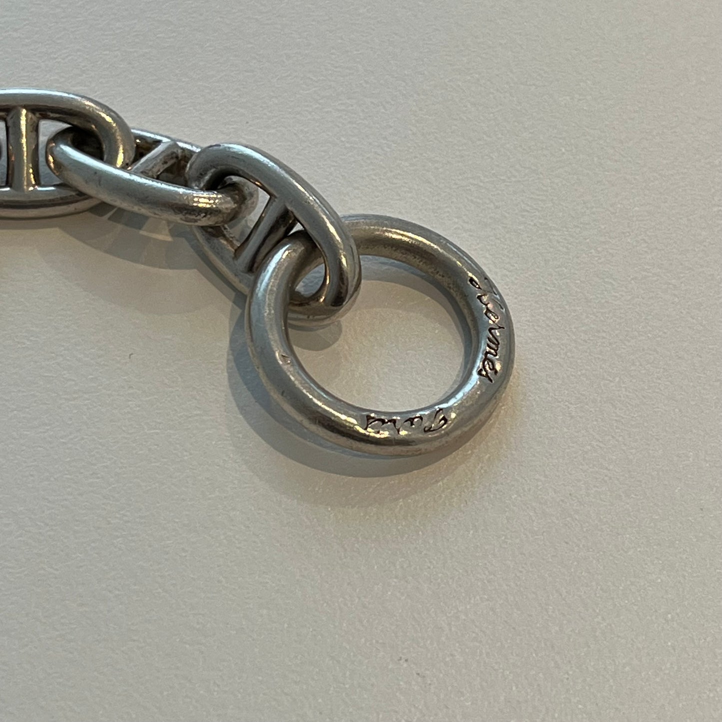 80-90s Hermès Chaine d'ancre bracelet GM 13 筆記体