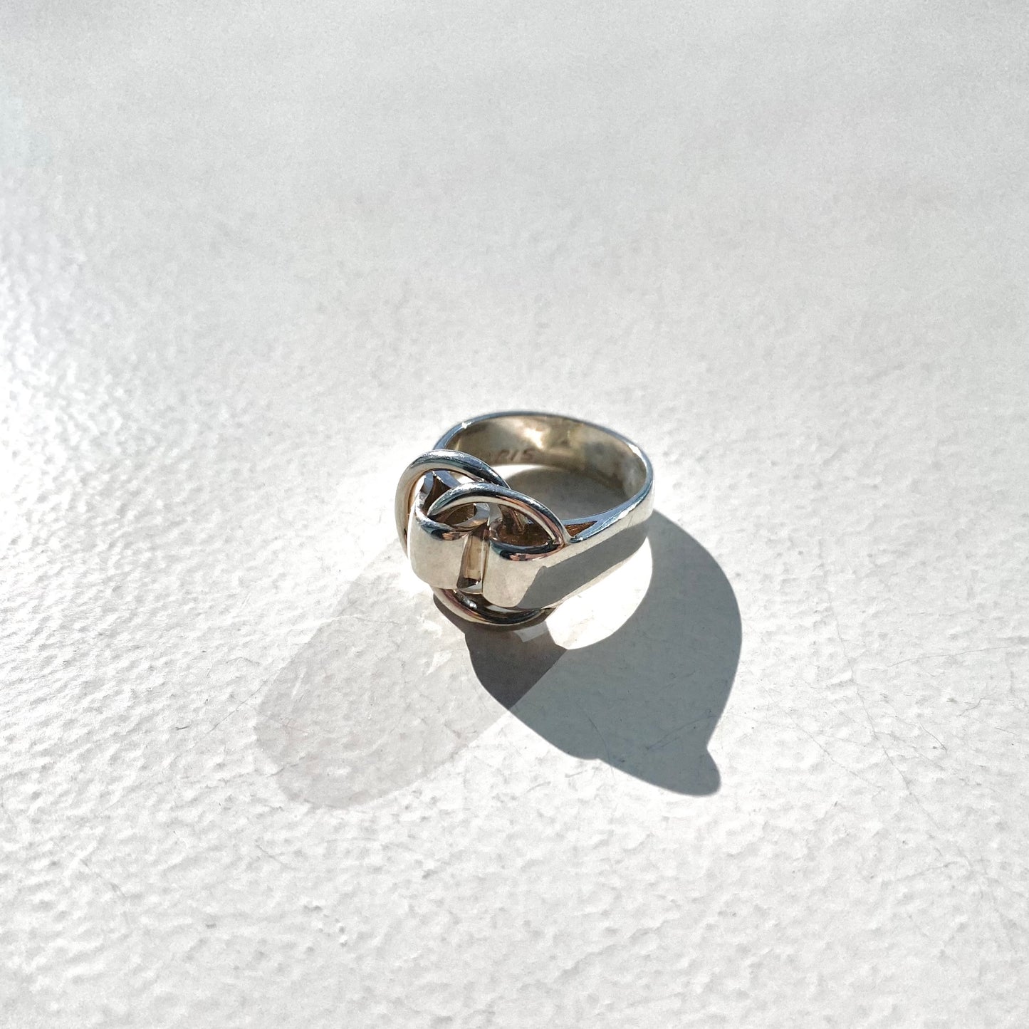 70s-80s Hermès Deux Anneaux ring SV925 #11-12