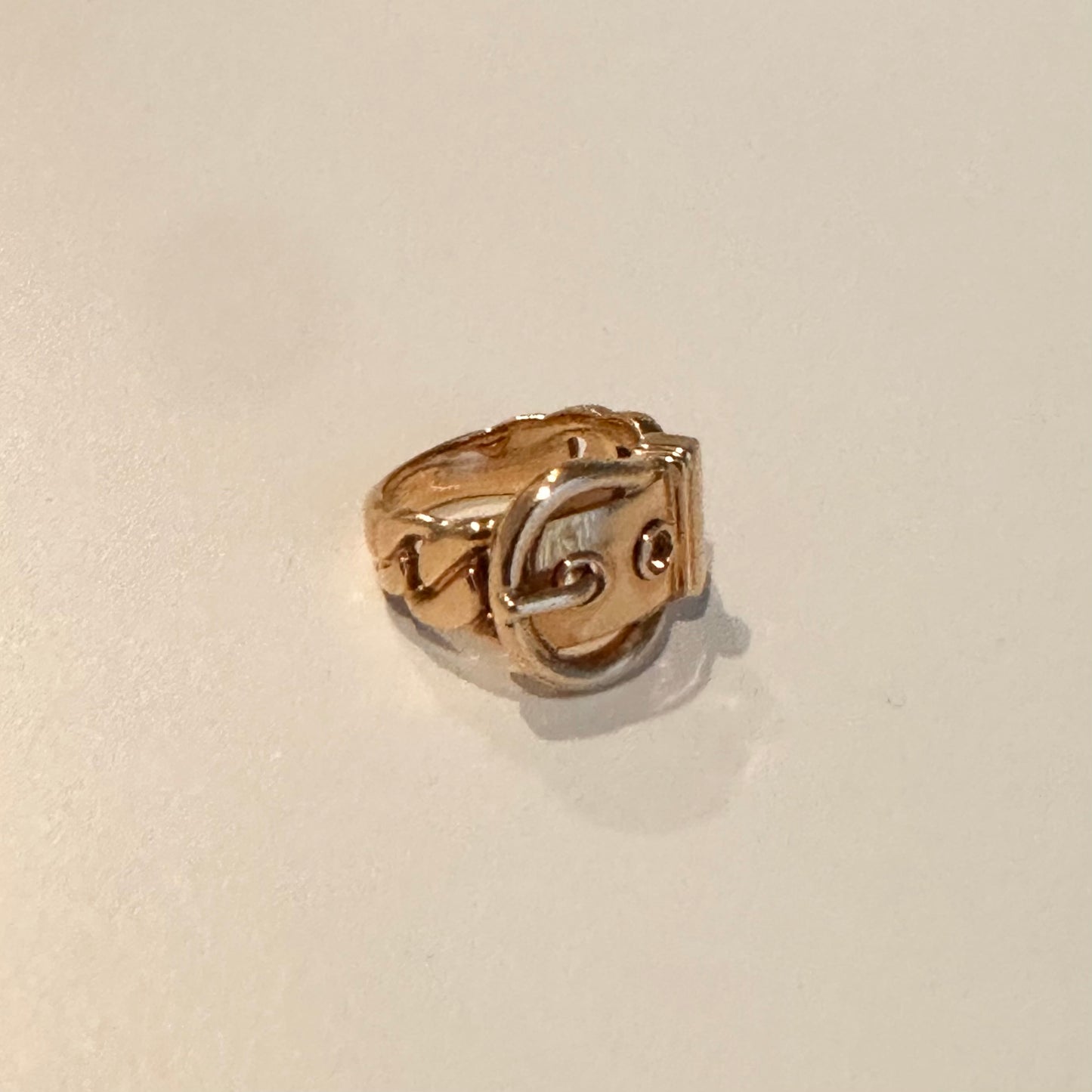 80-90s Hermès Boucle Sellier Ring vintage 750
