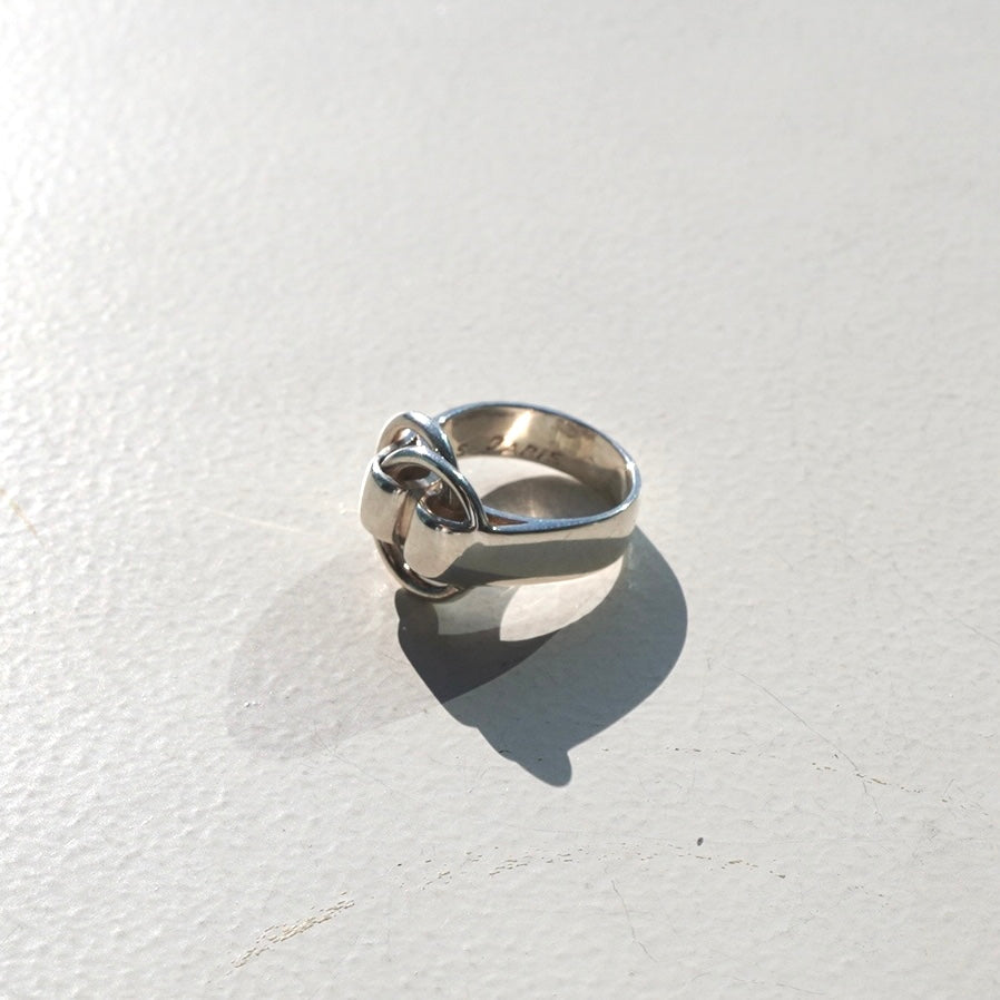 70s-80s Hermès Deux Anneaux ring SV925 #11-12
