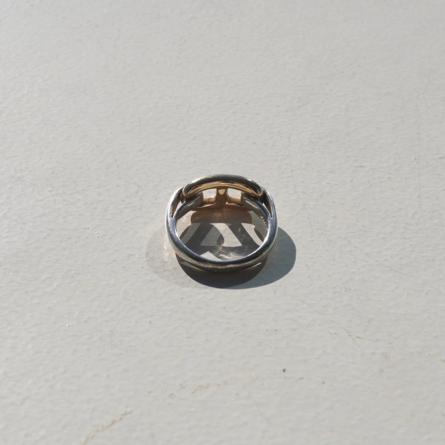 70s-80s Hermès Chaine d'ancre Ring vintage SV925 AU750