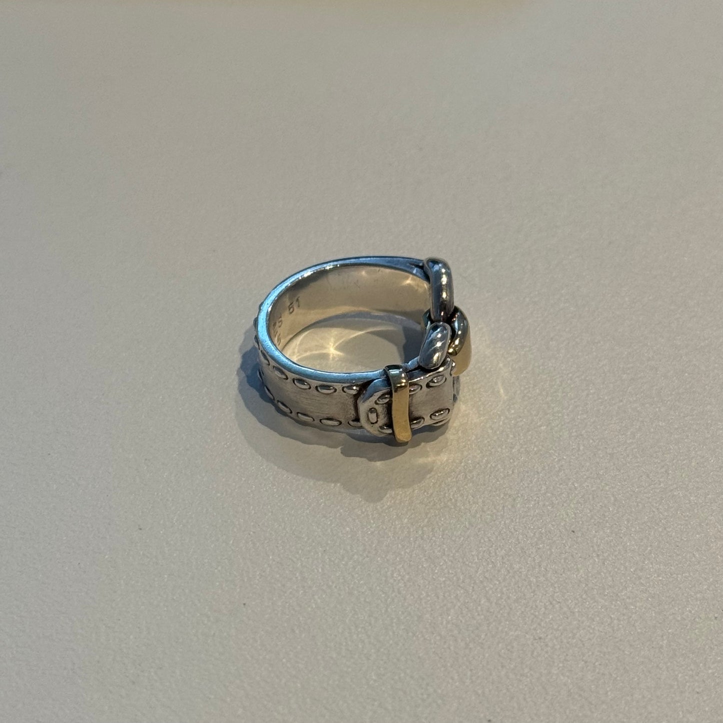 80-90s Hermès Montevideo ring vintage SV925 AU750