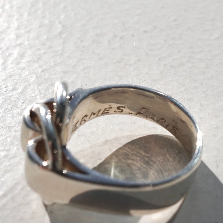 70s-80s Hermès Deux Anneaux ring SV925 #11-12