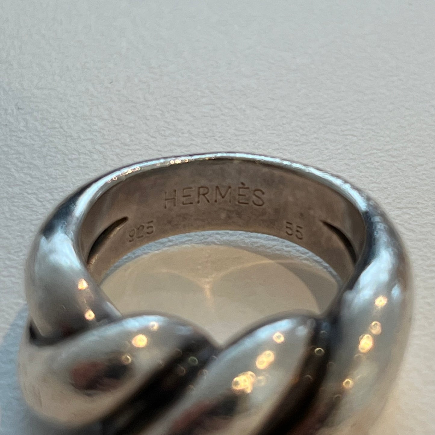 80-90s Hermès Torsard Ring vintage SV925 55