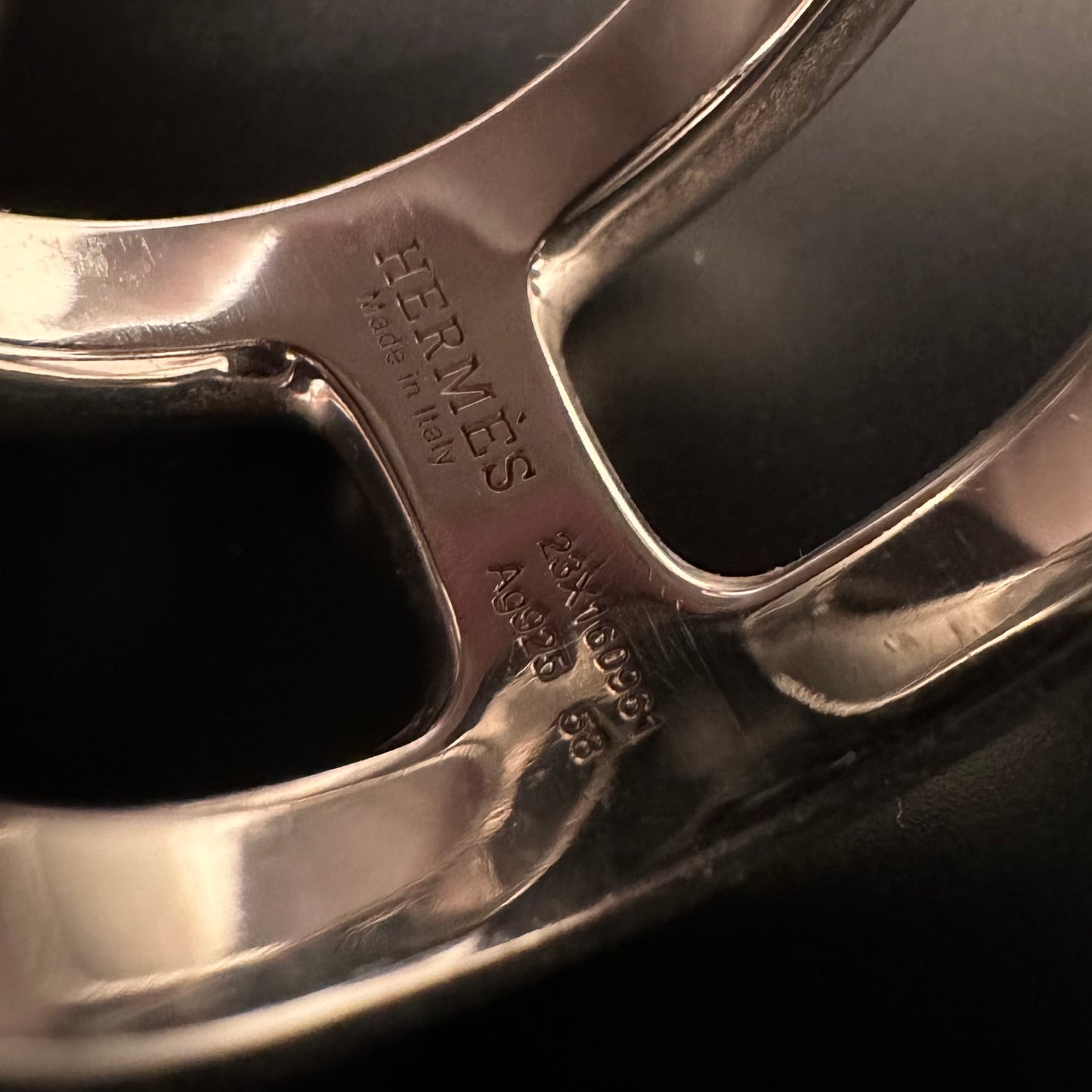 Hermès Osmose GM ring SV925 58