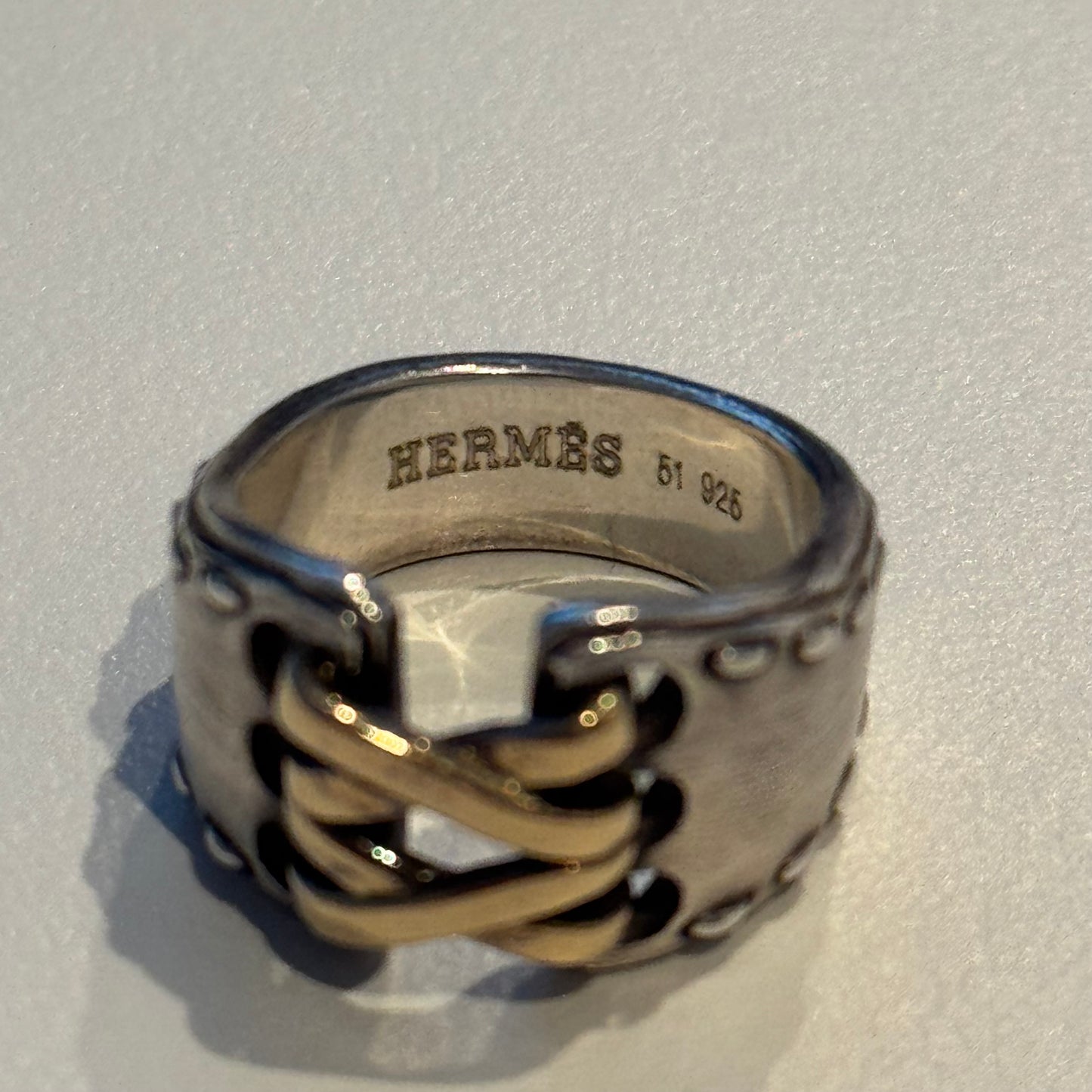 90-00s Hermès Mexico ring vintage SV925 AU750