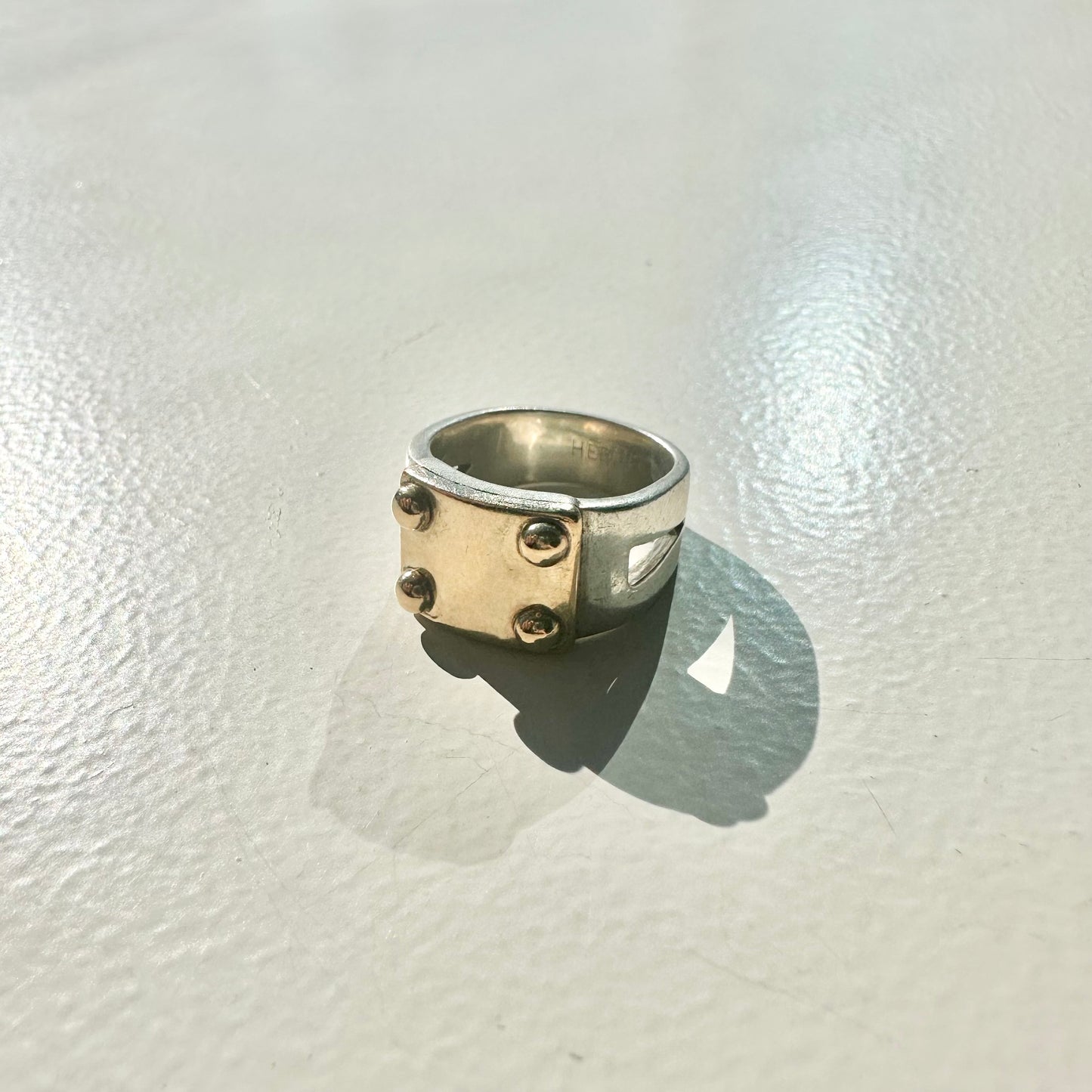 80's Hermès Ring vintage 925 750 #12-13