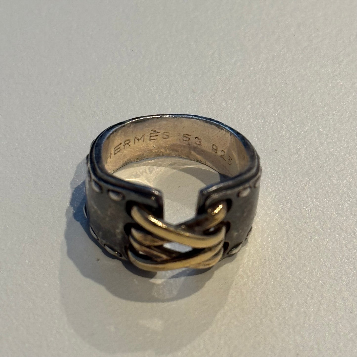 90-00s Hermès Mexico ring vintage SV925 AU750