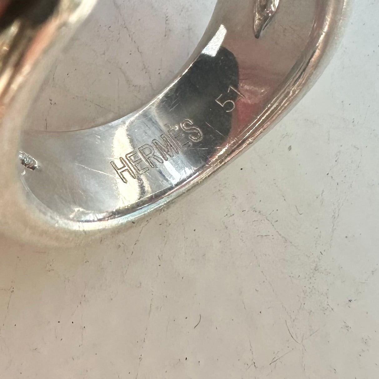 90-00s Hermès History Ring vintage SV925 AU750
