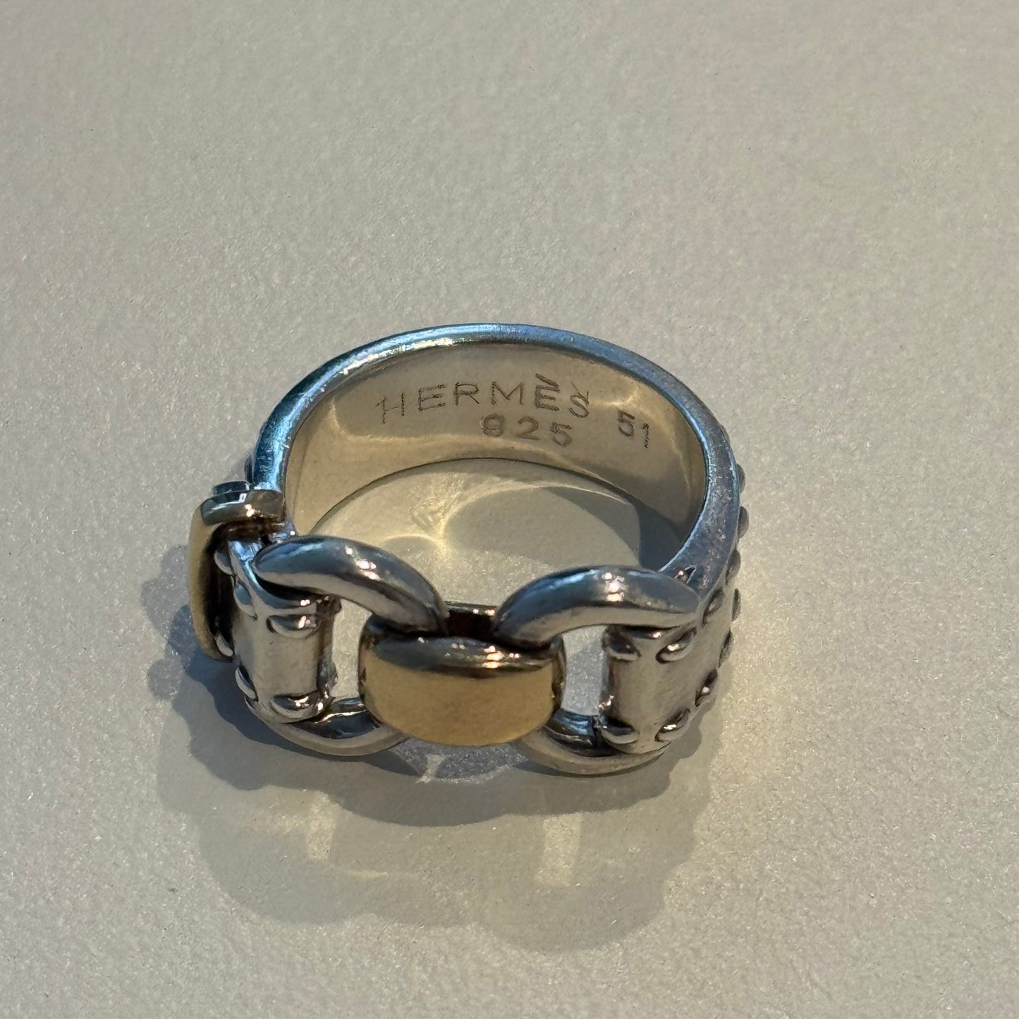 80-90s Hermès Montevideo ring vintage SV925 AU750