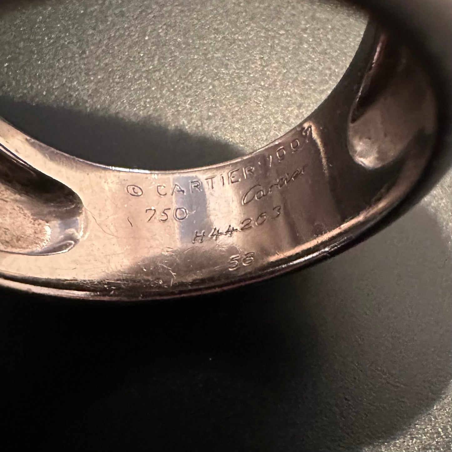 97s Cartier Nouvelle Vague ring vintage 750 58