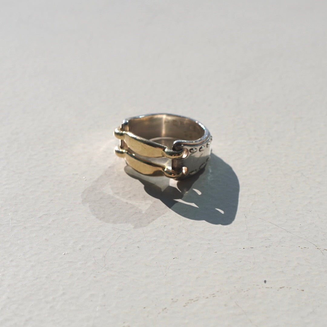 80s 90s HERMES Ring vintage SV925 AU750 エルメス リング 指輪 80