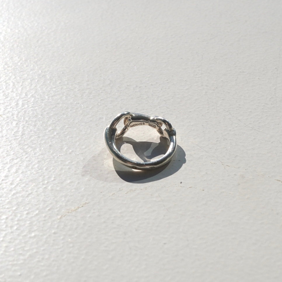 90s Hermès horse bit ring SV925 #9-10