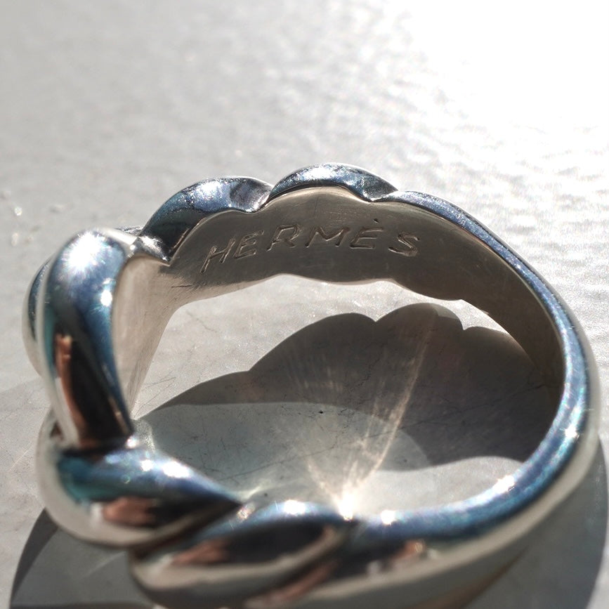 70s-80s Hermès Torsard Ring vintage SV925 56