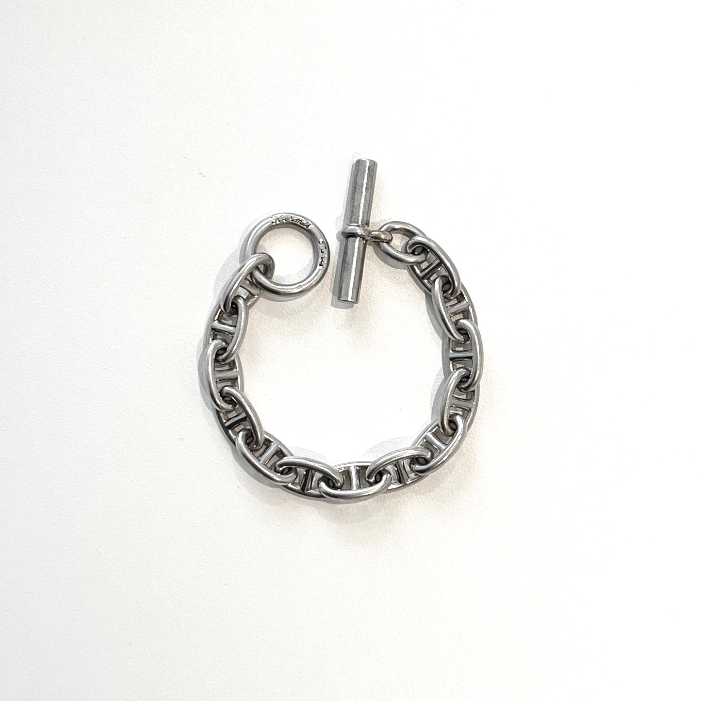 80-90s Hermès Chaine d'ancre bracelet GM 13 筆記体
