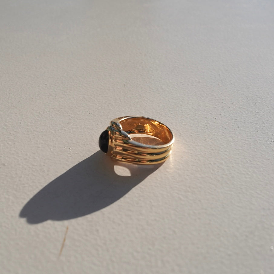80s Vancleef&arpels Onyx Ring vintage 750