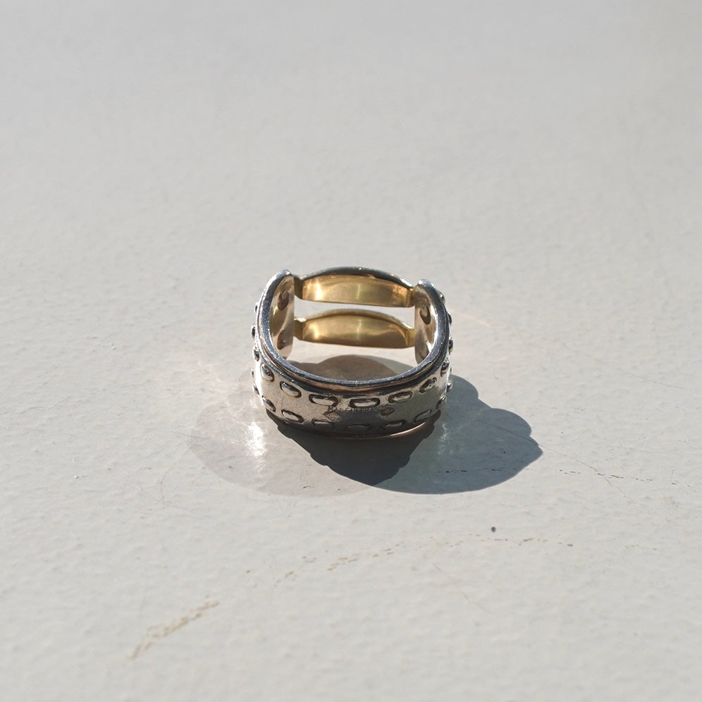 80s-90s Hermès Ring vintage SV925 AU750 49