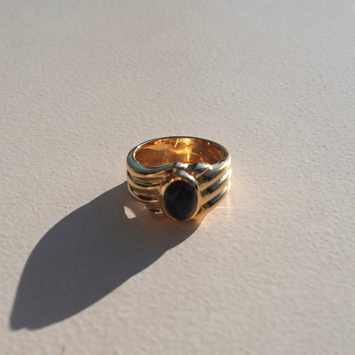 80s Vancleef&arpels Onyx Ring vintage 750