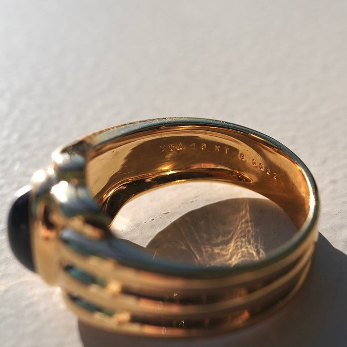 80s Vancleef&arpels Onyx Ring vintage 750