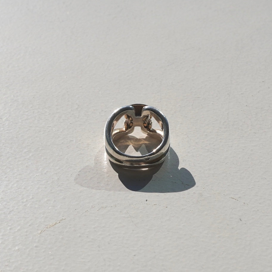 00s Hermès History Ring vintage SV925 AU750 54