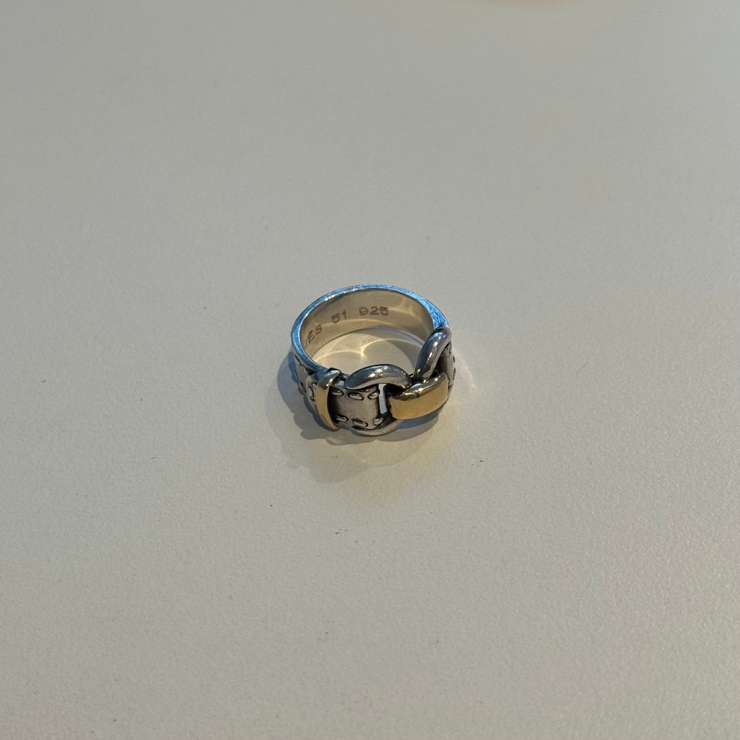 80-90s Hermès Montevideo ring vintage SV925 AU750