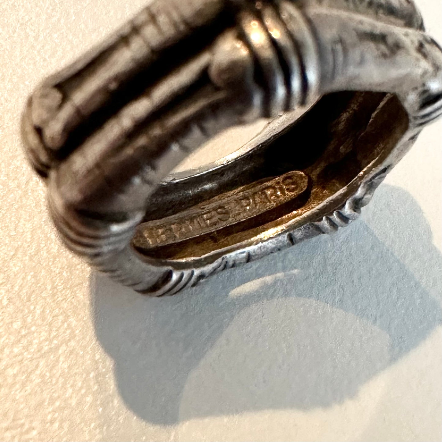 70-80s Hermès Bamboo ring vintage 800