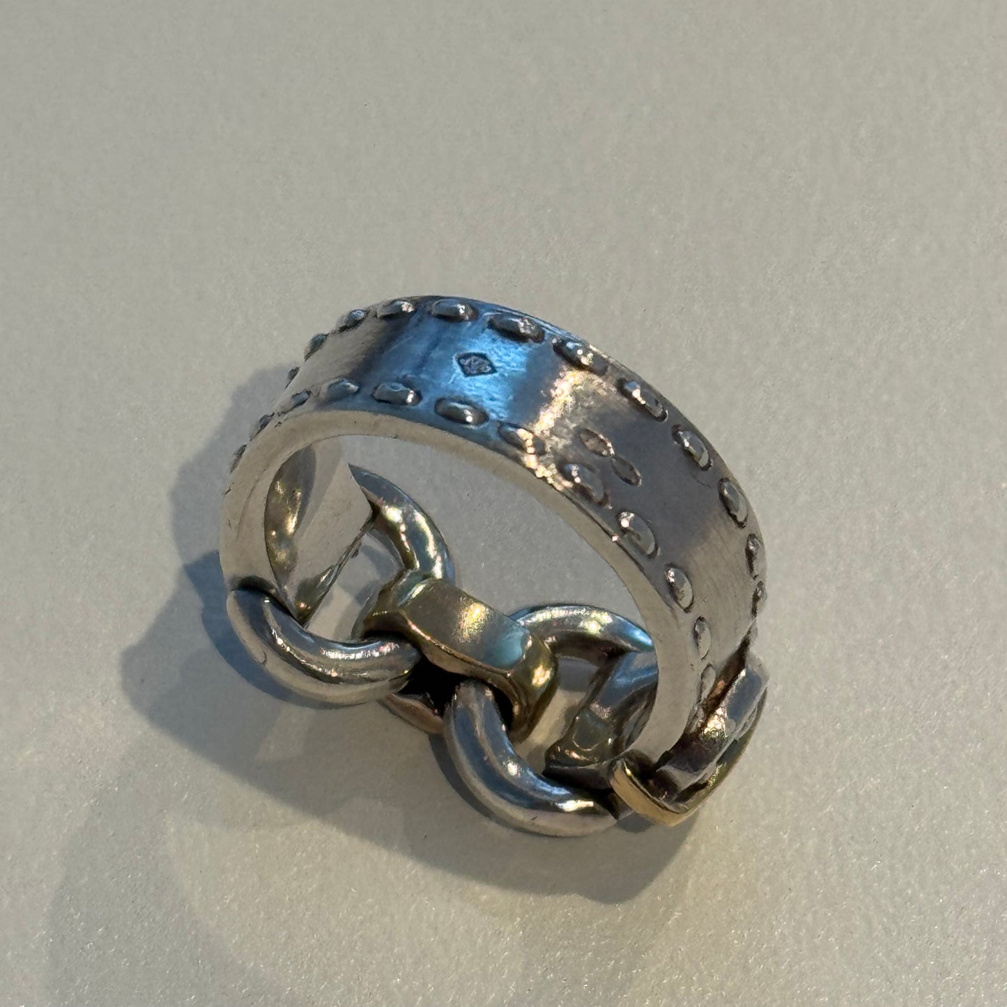 80-90s Hermès Montevideo ring vintage SV925 AU750