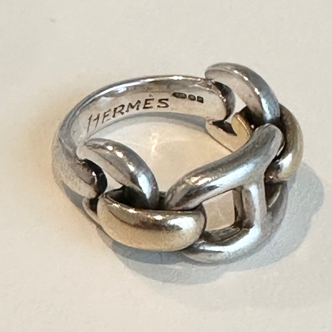 80s Hermès Chaine d'ancre Ring vintage 925 750