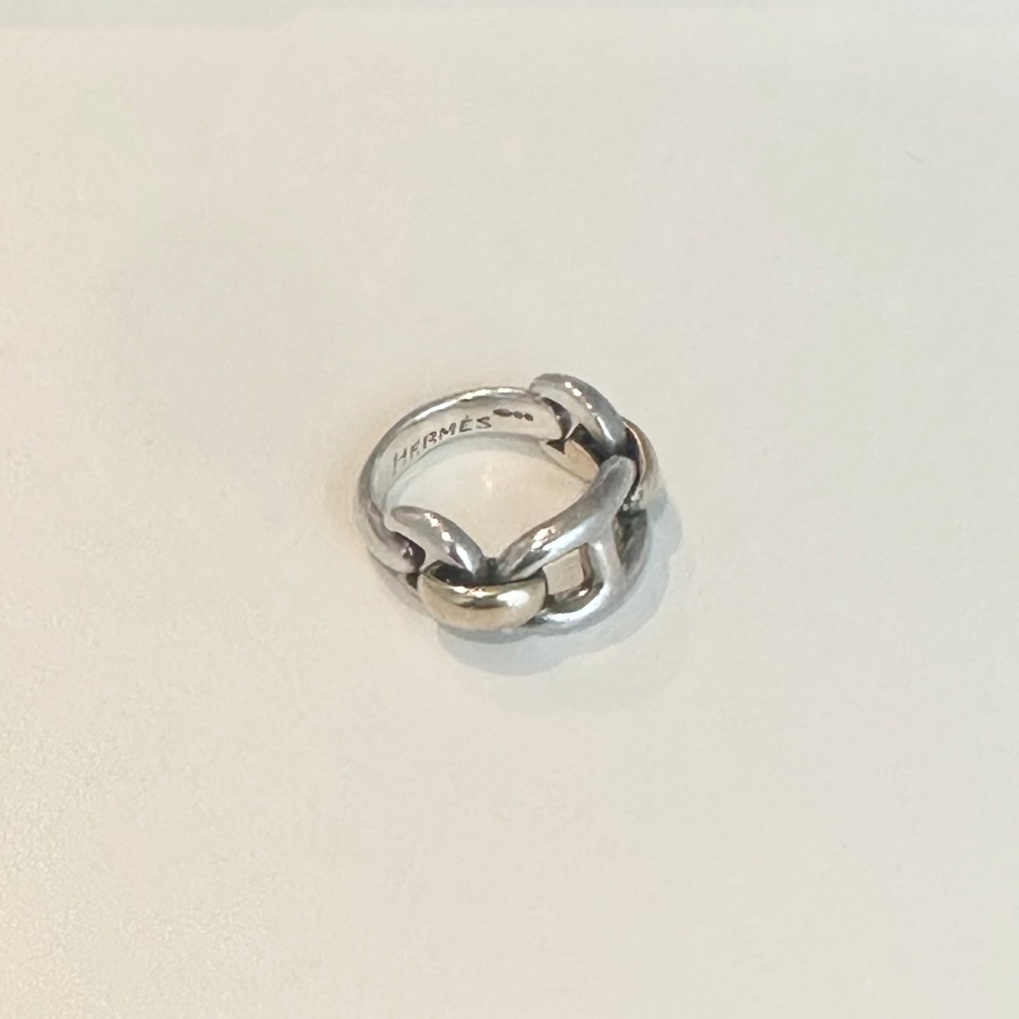 80s Hermès Chaine d'ancre Ring vintage 925 750