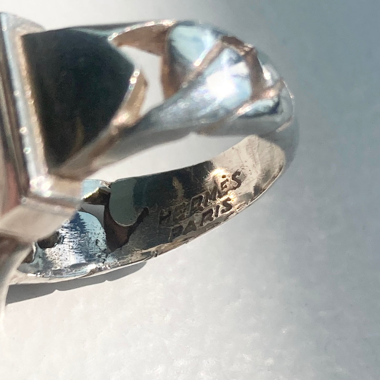 70s Hermès Boucle Sellier Ring vintage SV950 #12