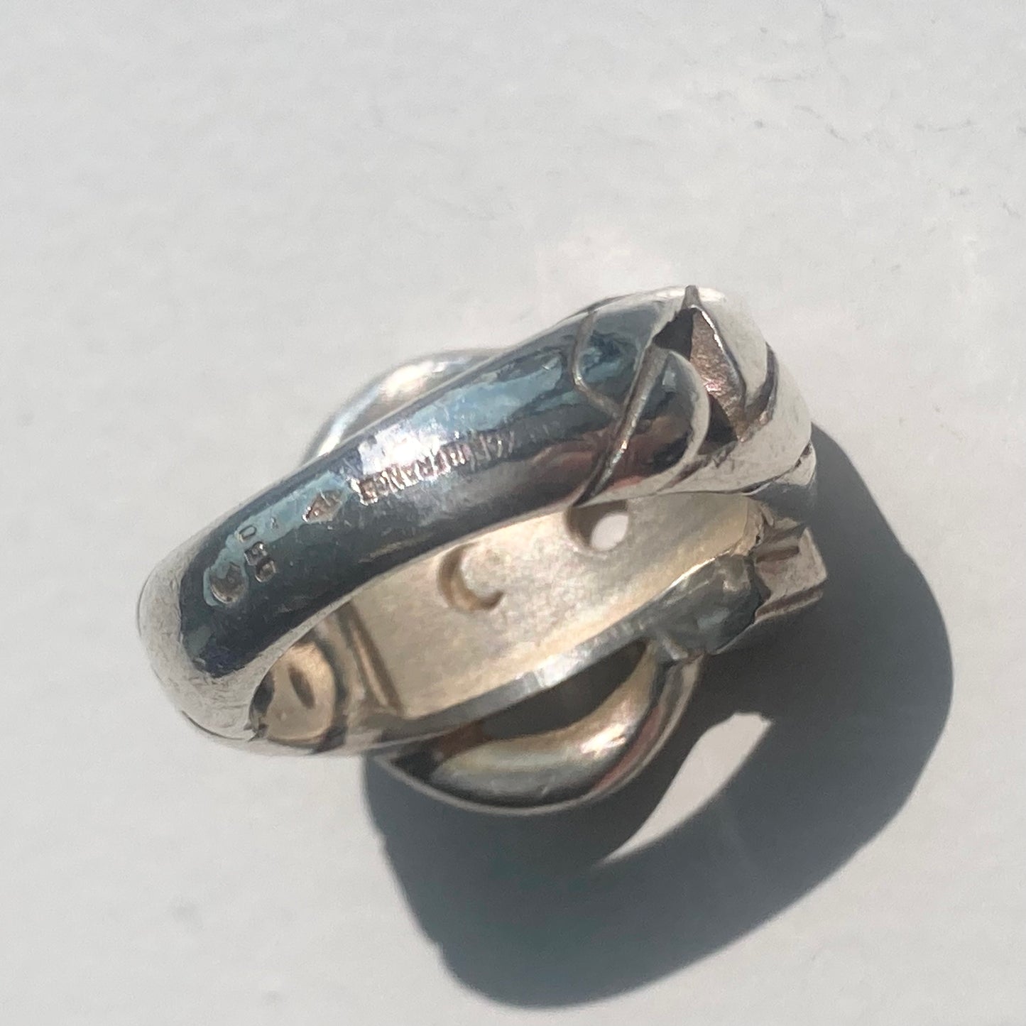 70s Hermès Boucle Sellier Ring vintage SV950 #12