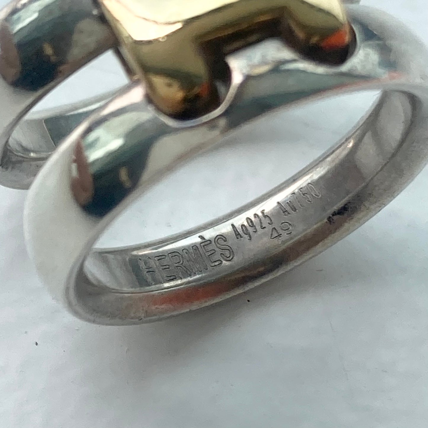 Hermès Olympe ring vintage SV925 AU750 #8-9