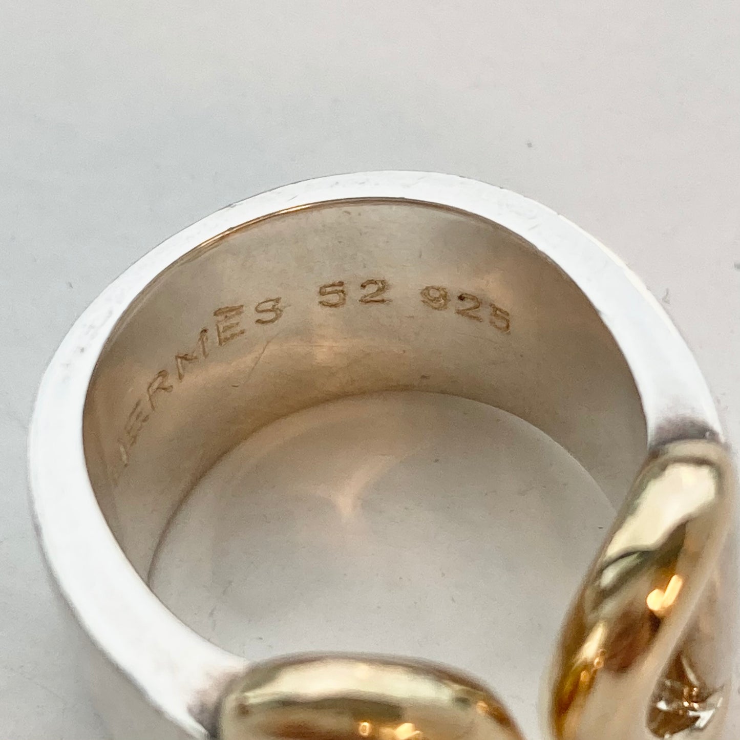 80s Hermès vintage Ring SV925 AU750