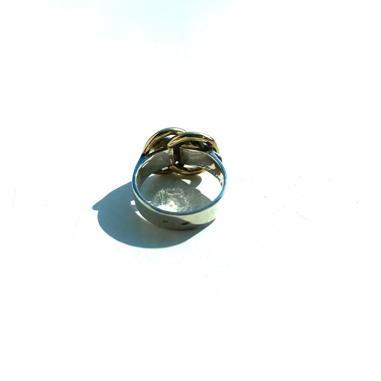 -60s Hermès Deux Anneaux ring SV800 AU750
