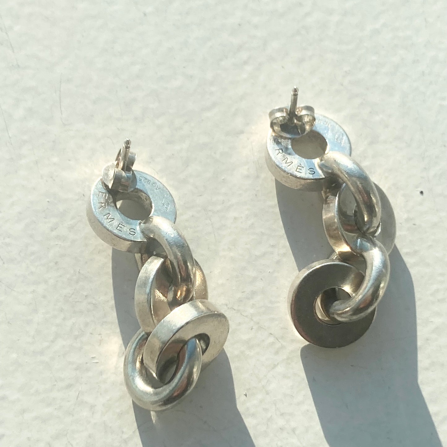 Hermès Voltige pierced earrings vintage SV925