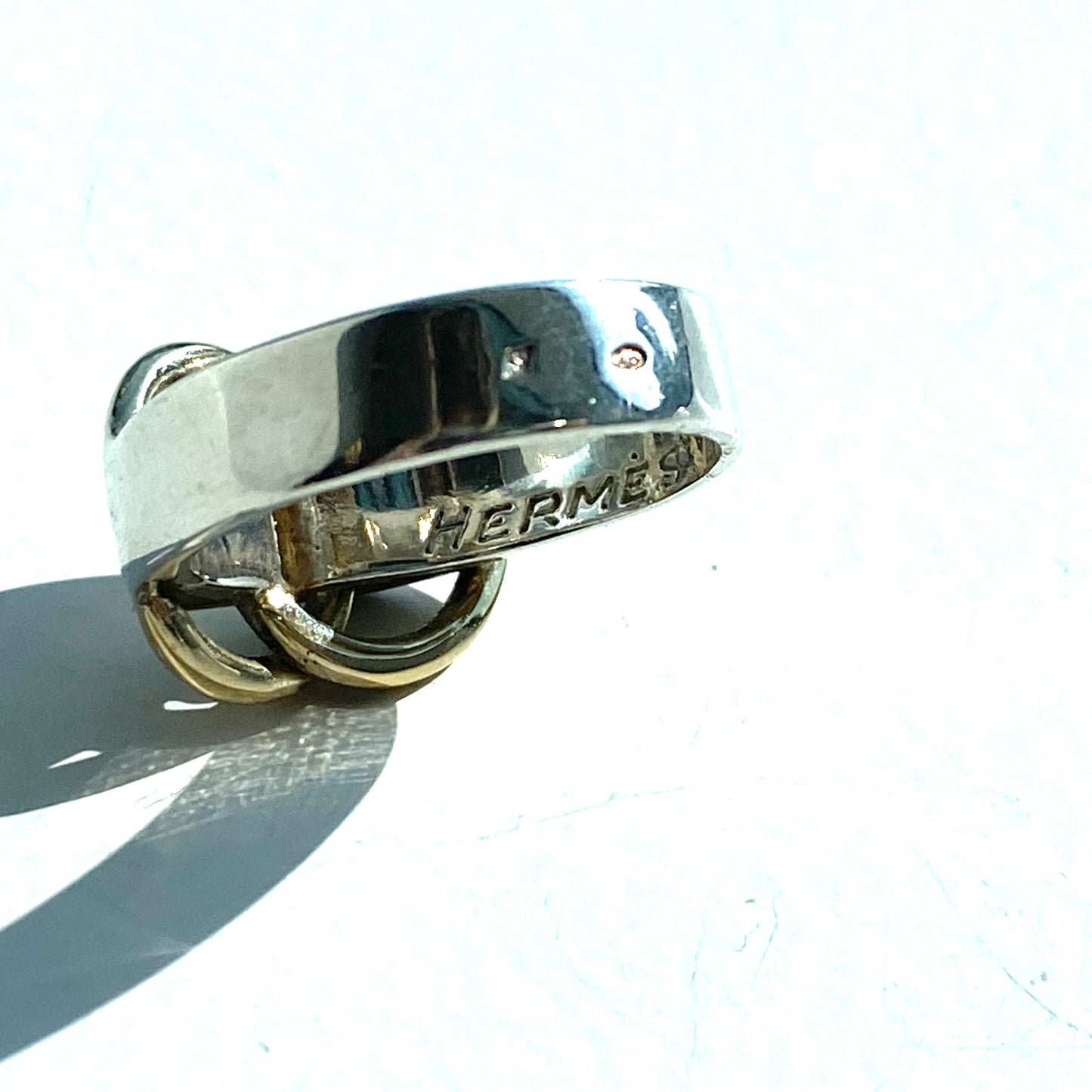 -60s Hermès Deux Anneaux ring SV800 AU750