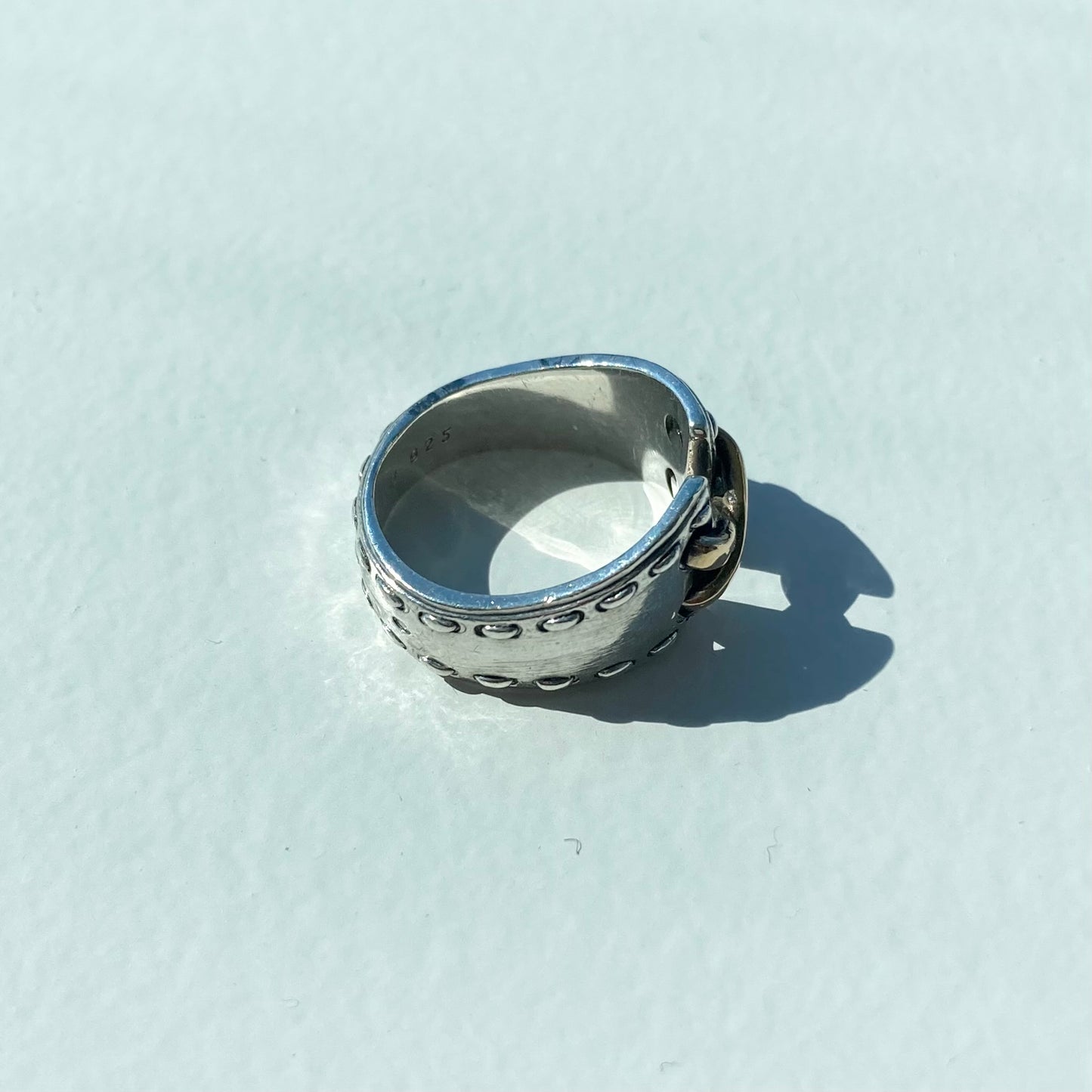 80s Hermès Mexico ring vintage SV925 AU750