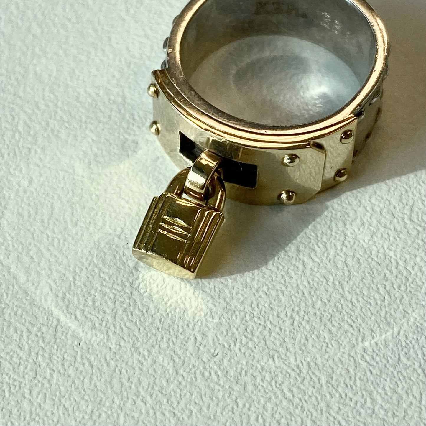 Hermès Kelly ring vintage SV925 AU750