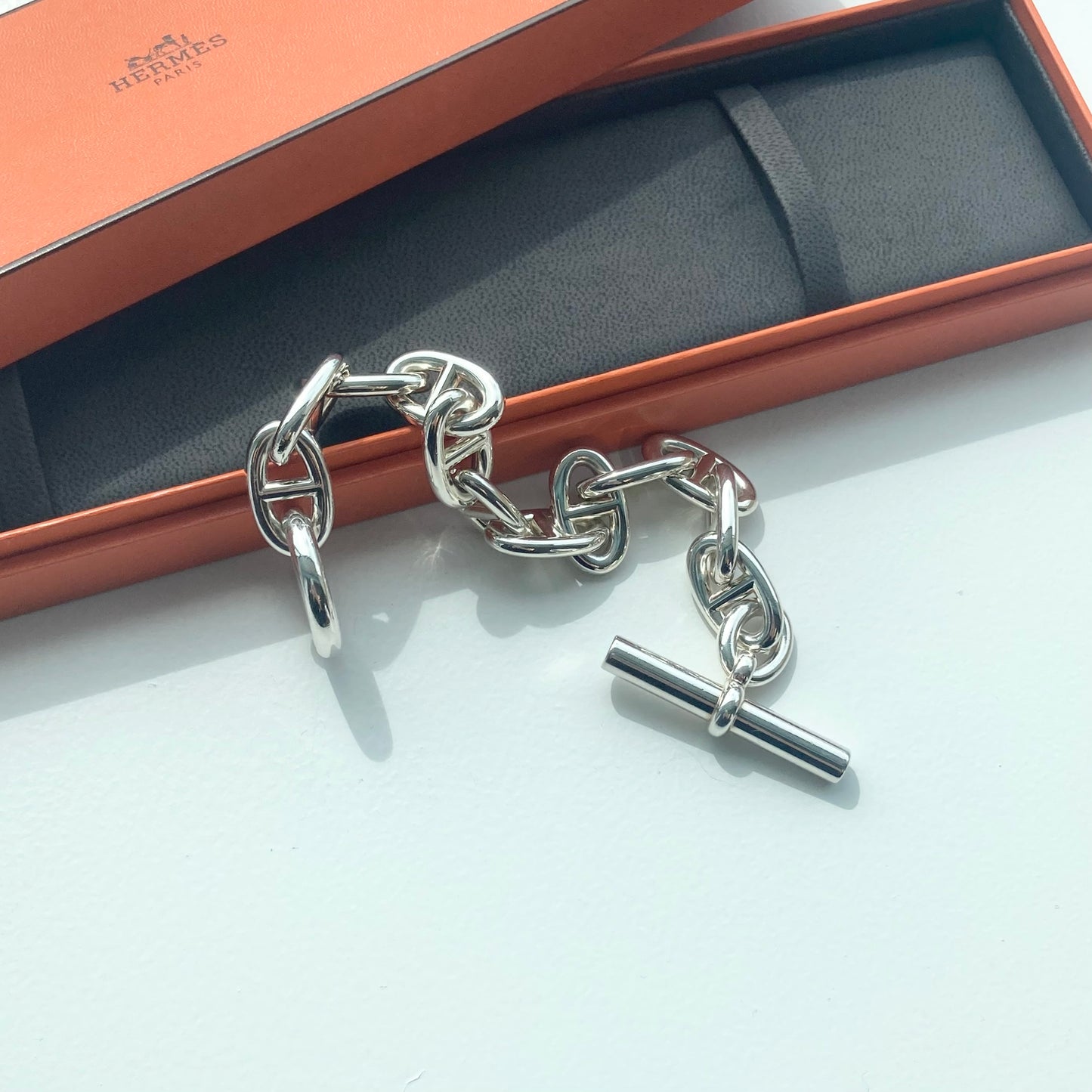Hermès Chaine d'ancre TGM Vintage SV925 12piece
