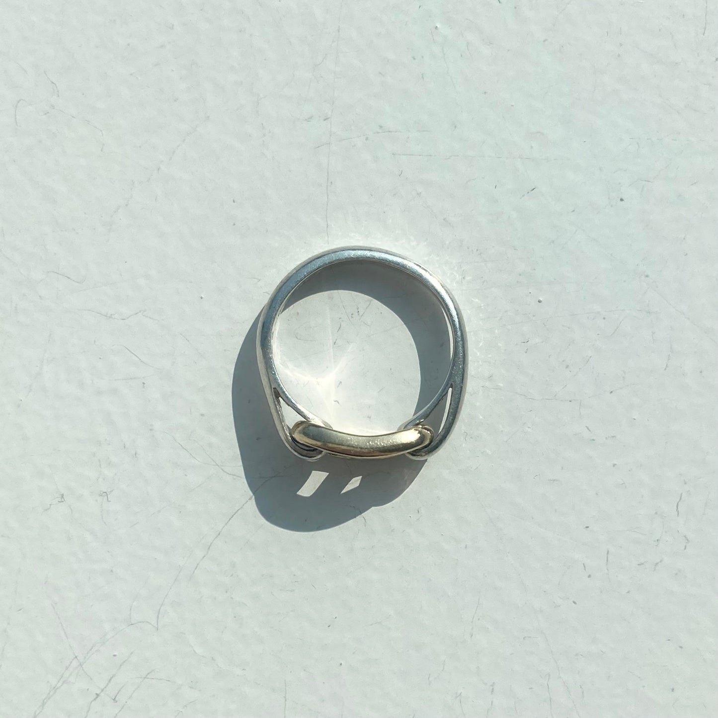 70-80s Hermès Chaine d'ancre Ring vintage SV800 AU750