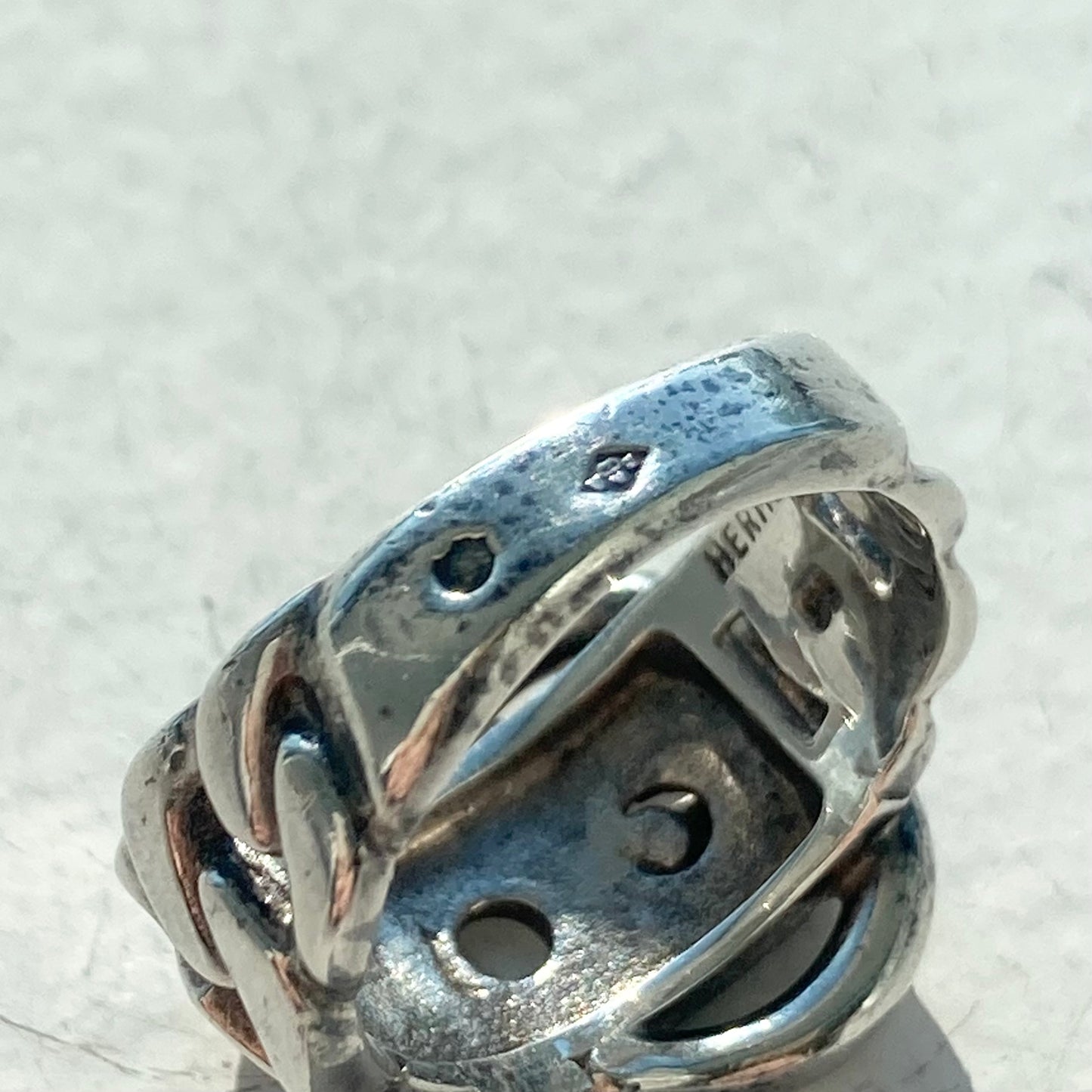 80s Hermès Boucle Sellier Ring vintage SV925 #9