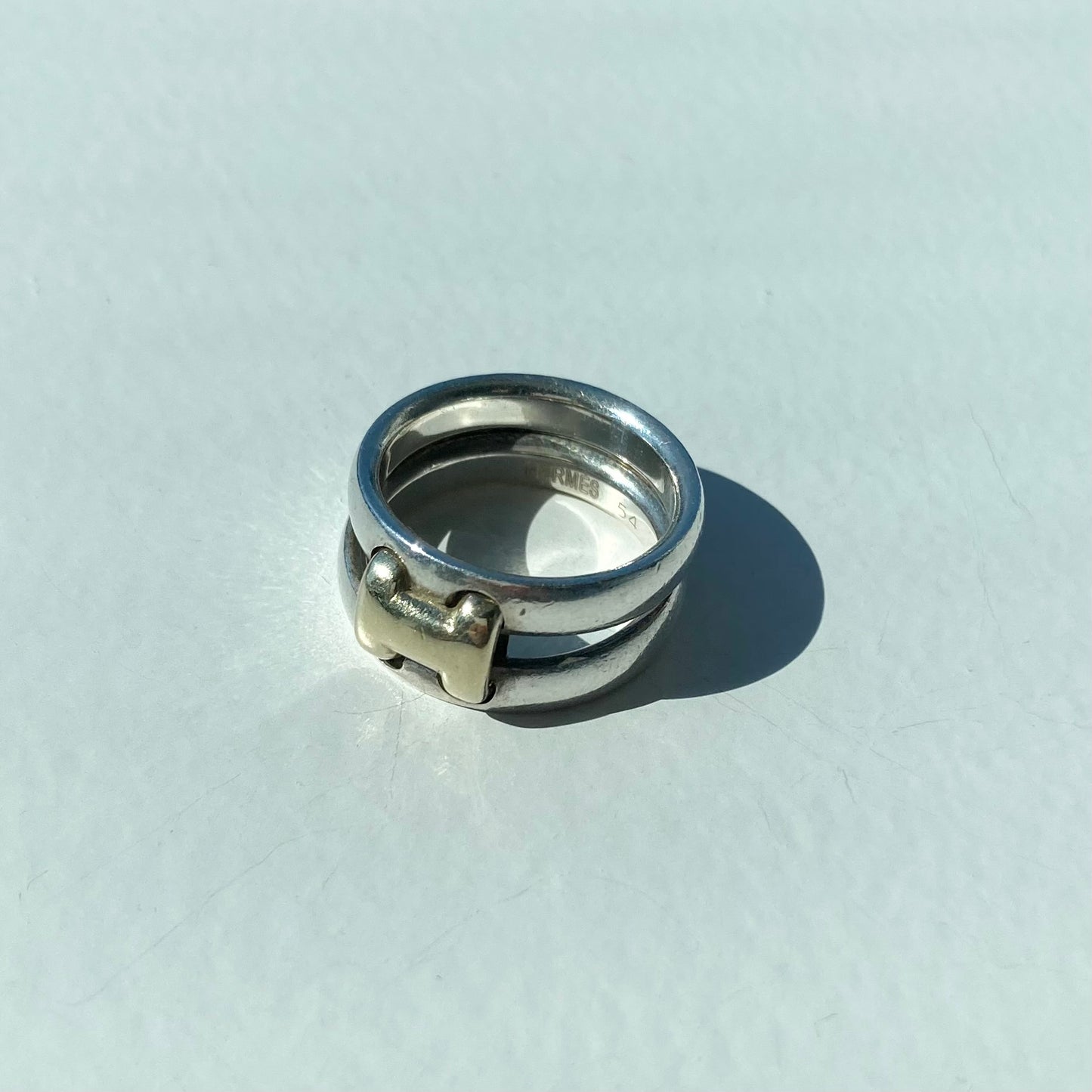 Early2000 Hermès Olympe ring vintage SV925 AU750