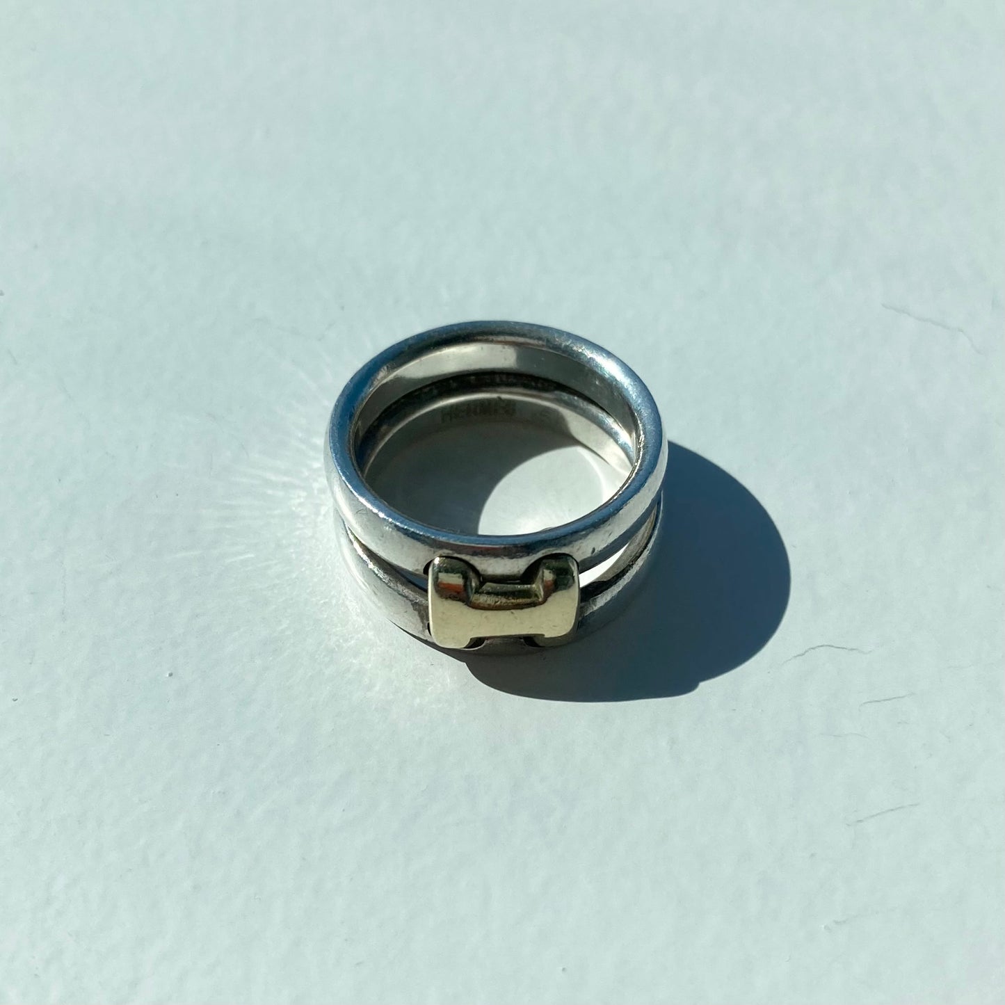Early2000 Hermès Olympe ring vintage SV925 AU750