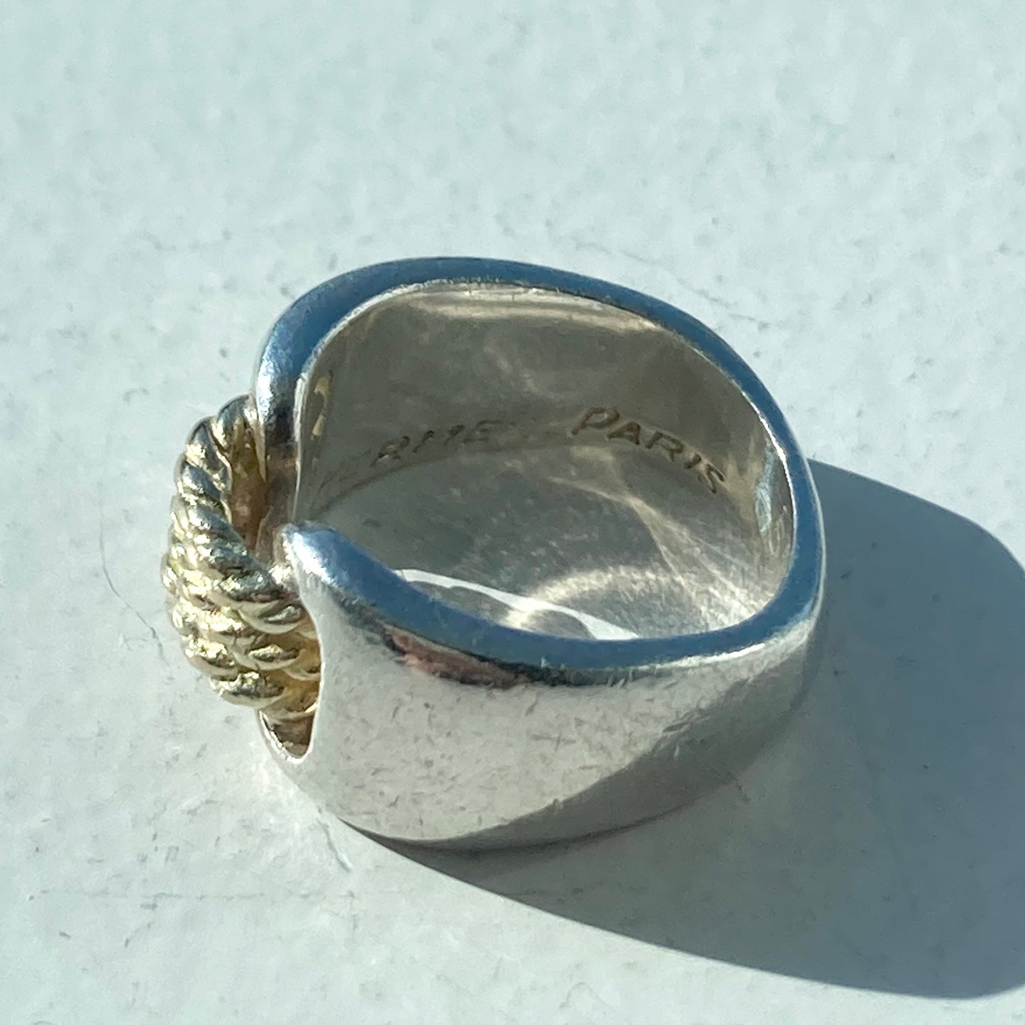 70s Hermès Suroit Ring vintage SV925 AU750 #10-11