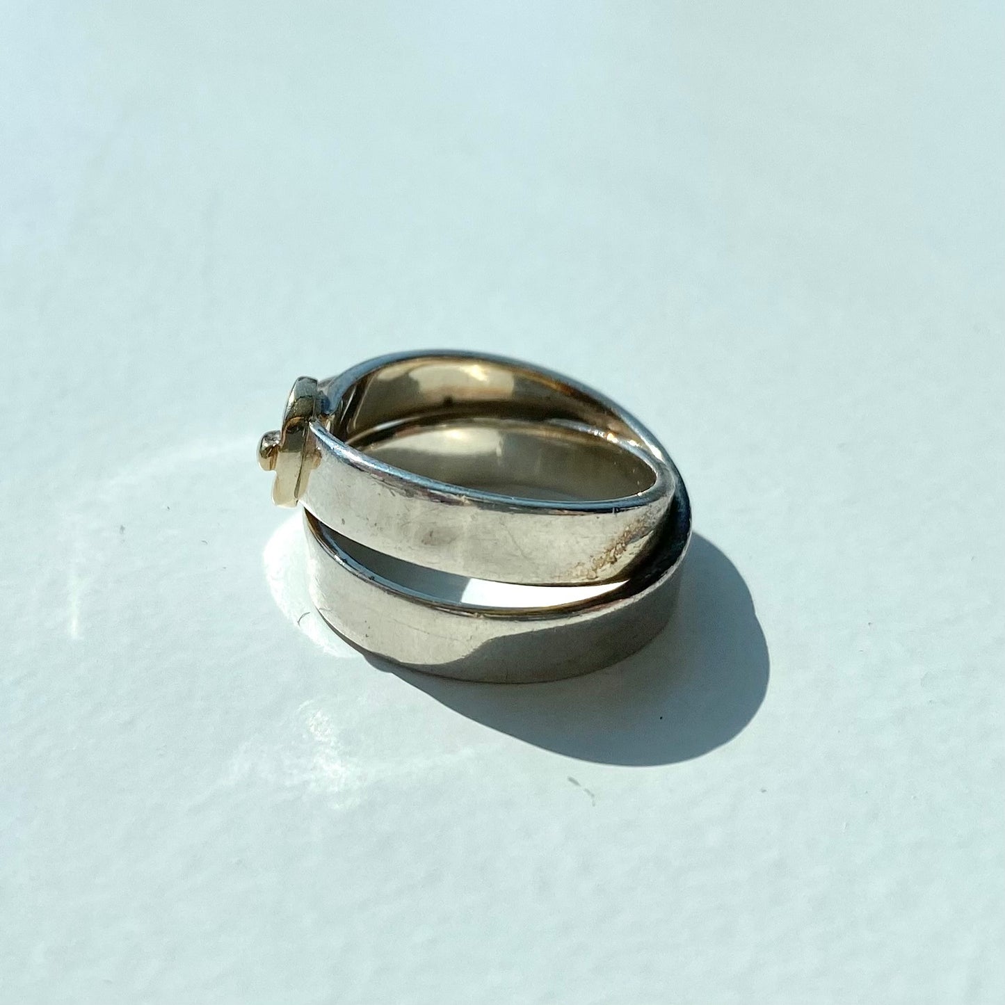 Hermès Double true ring vintage SV925 AU750