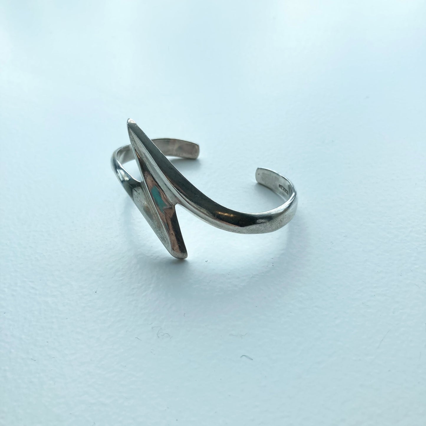 Vintage Mexican jewelry zigzag Bangle SV925