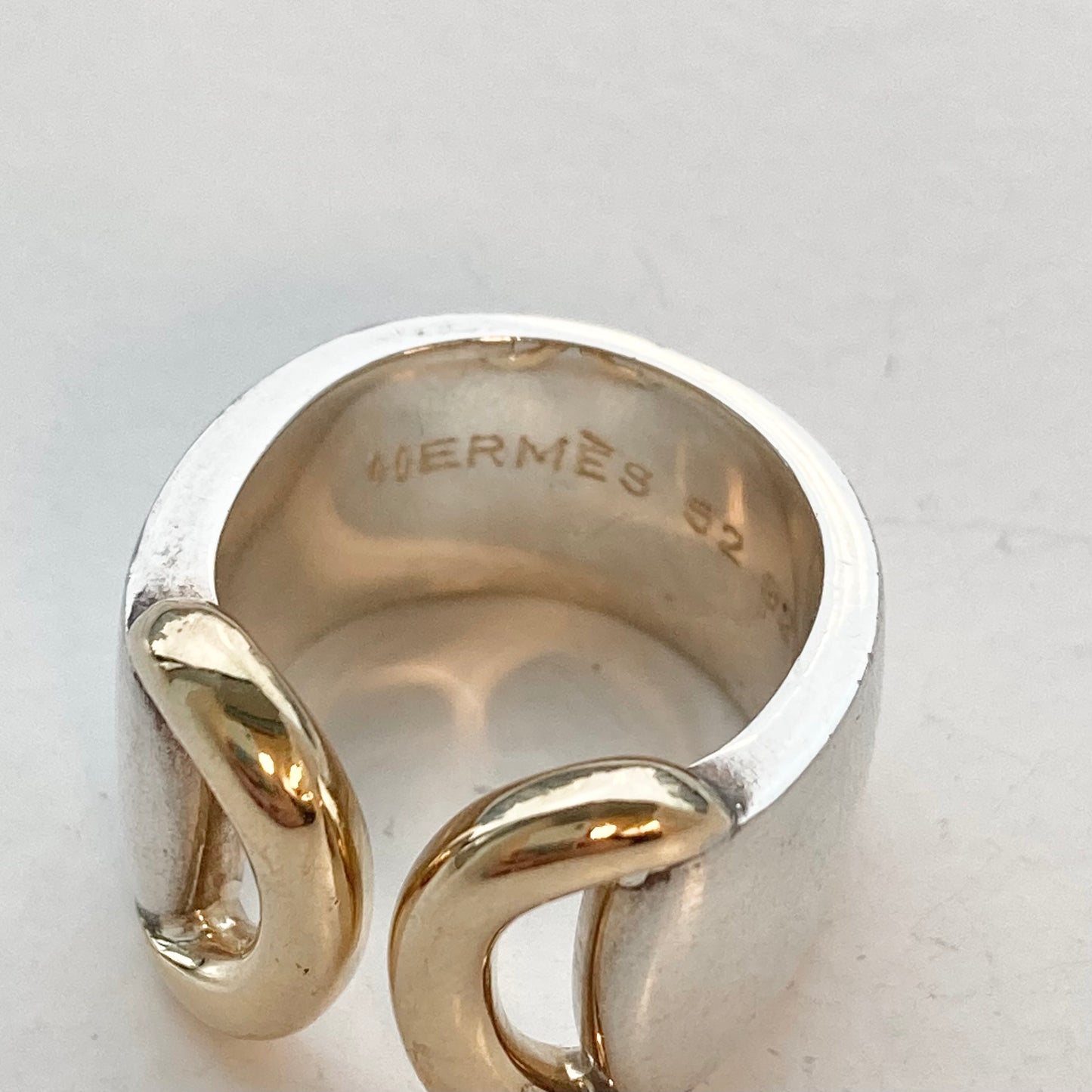 80s Hermès vintage Ring SV925 AU750