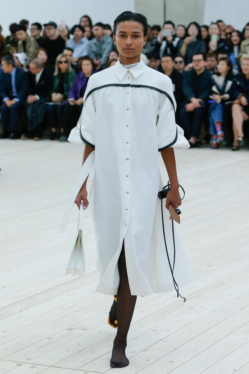 Spring2017 Celine by Phoebe Philo Puff sleeve dress