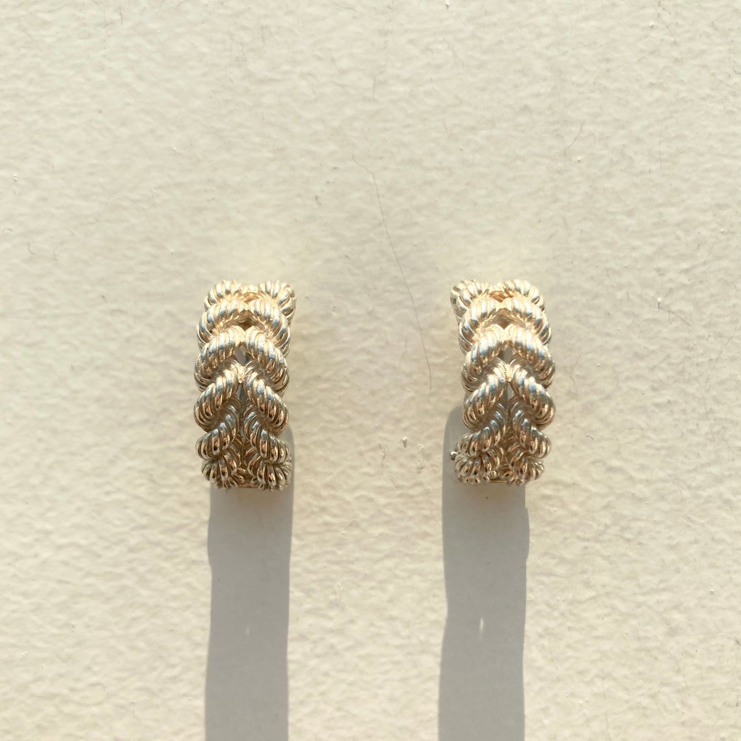 70-80s Hermès Rope motif earring vintage SV925
